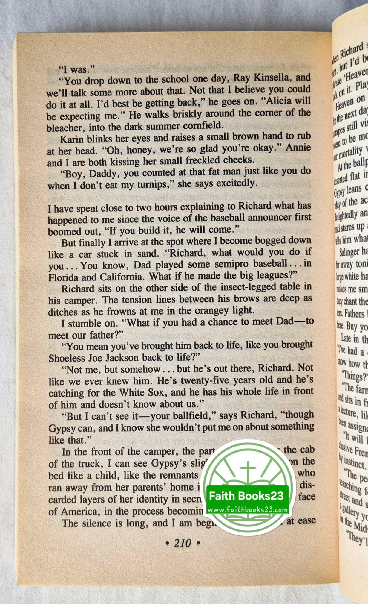 Shoeless Joe von W. P. Kinsella (Sehr gut, 1991, Taschenbuch, 225 Seiten, Ballantine Books)
