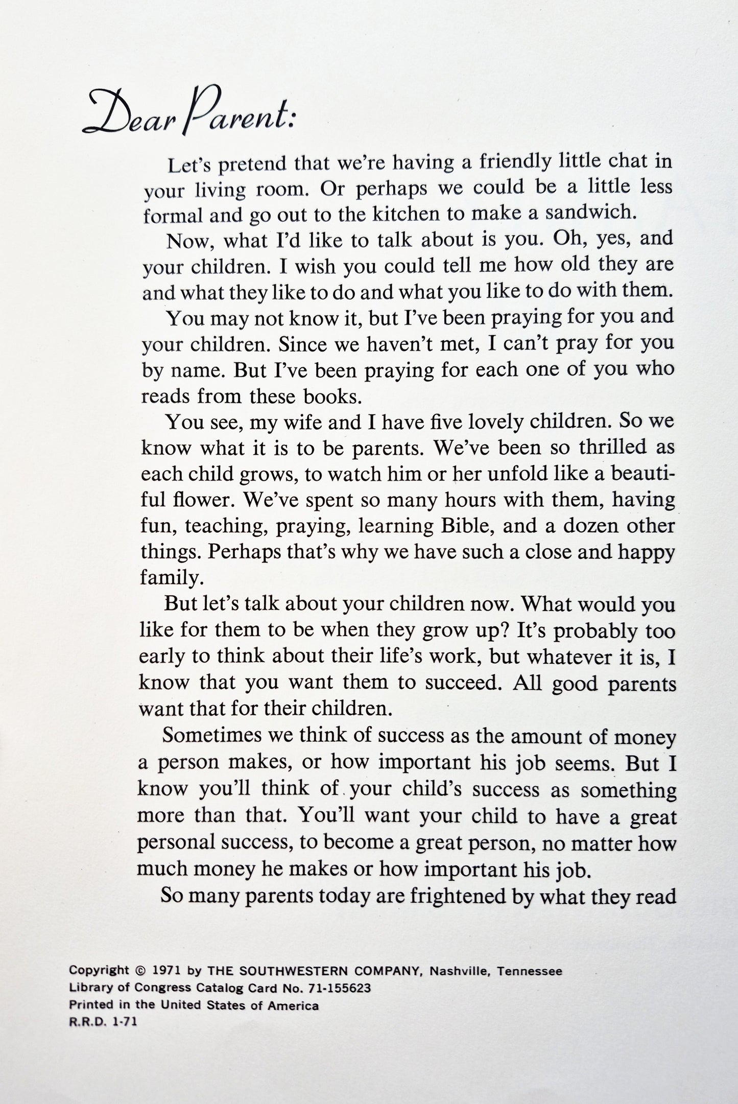 Family Bible Library Vol. 1: With God Each Day editor V. Gilbert Beers (Very good, 1971, HC, The Southwestern Co.)