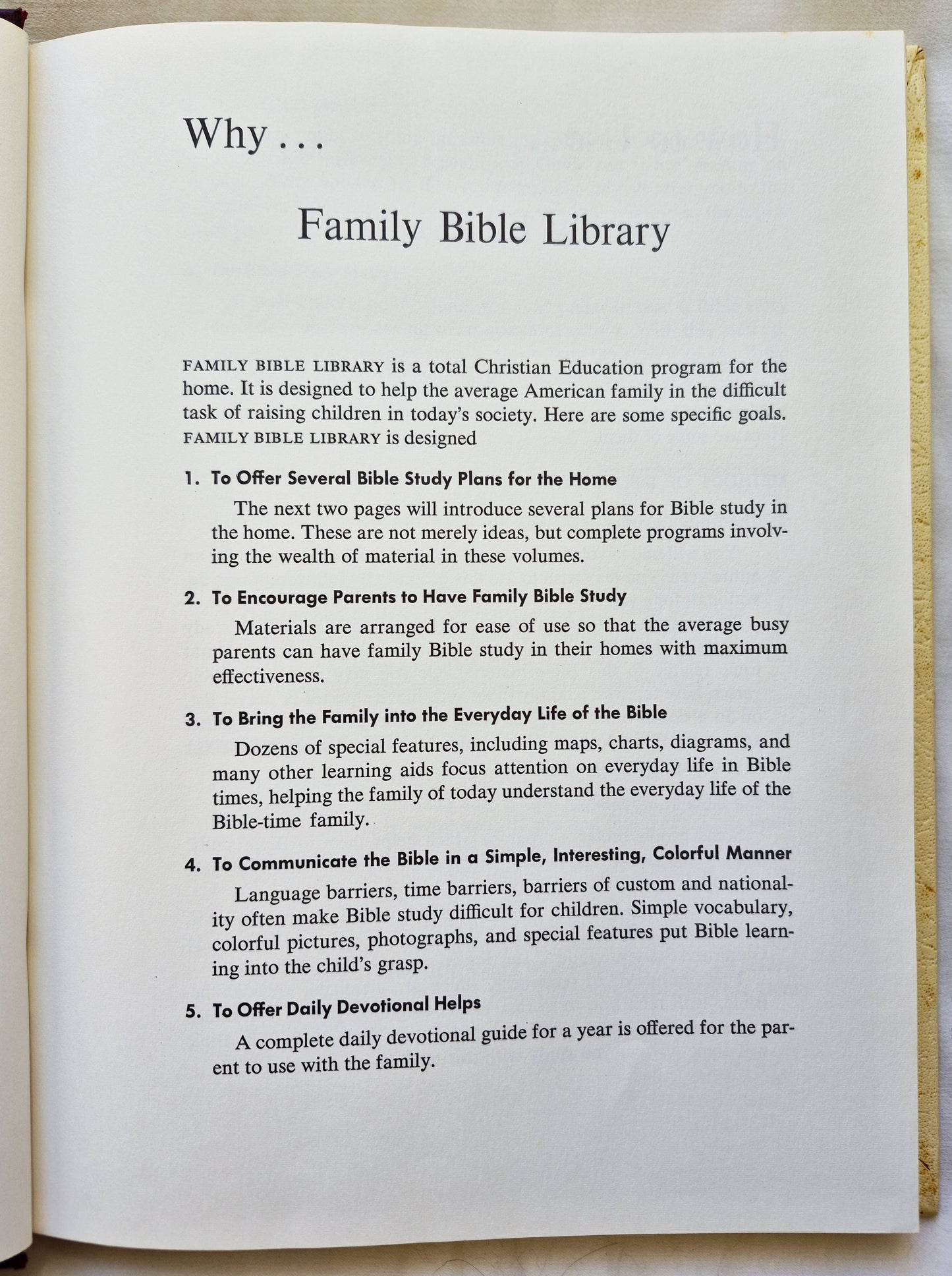 Family Bible Library Vol. 1: With God Each Day editor V. Gilbert Beers (Very good, 1971, HC, The Southwestern Co.)