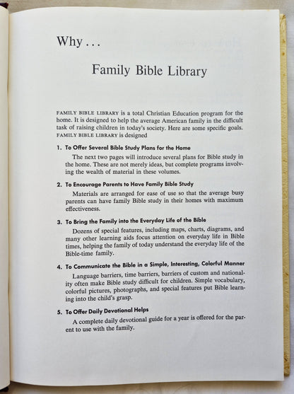 Family Bible Library Vol. 1: With God Each Day editor V. Gilbert Beers (Very good, 1971, HC, The Southwestern Co.)