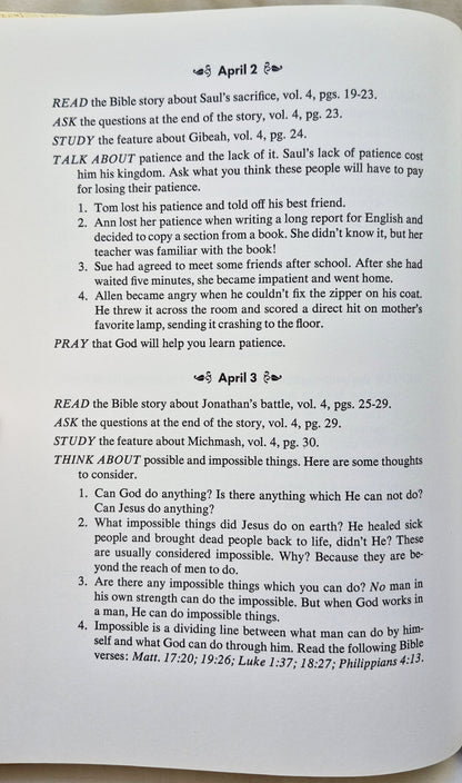 Family Bible Library Vol. 1: With God Each Day editor V. Gilbert Beers (Very good, 1971, HC, The Southwestern Co.)