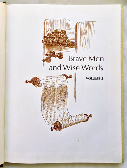 Family Bible Library Bd. 5: Brave Men and Wise Words Herausgeber V. Gilbert Beers (Sehr gut, 1971, gebunden, 192 S. The Southwestern Co.)