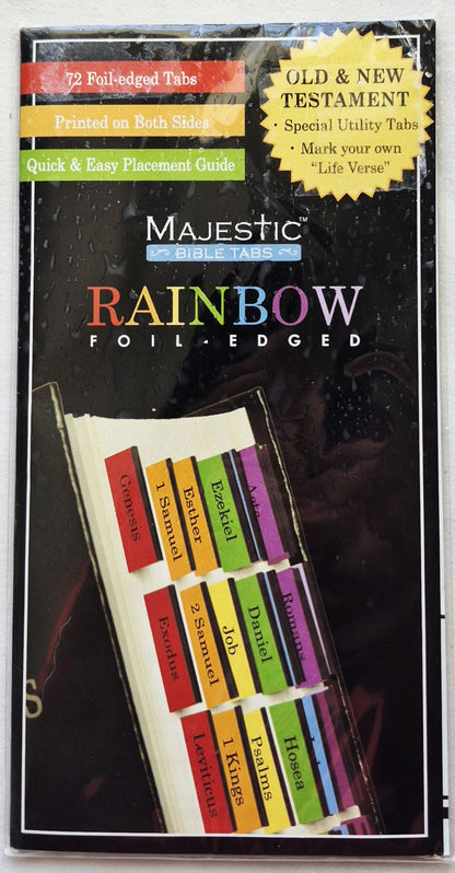Majestic Bible Tabs mit Regenbogen-Folienkante (Neu, 2015, Ellie Clair Gift & Paper Expressions)