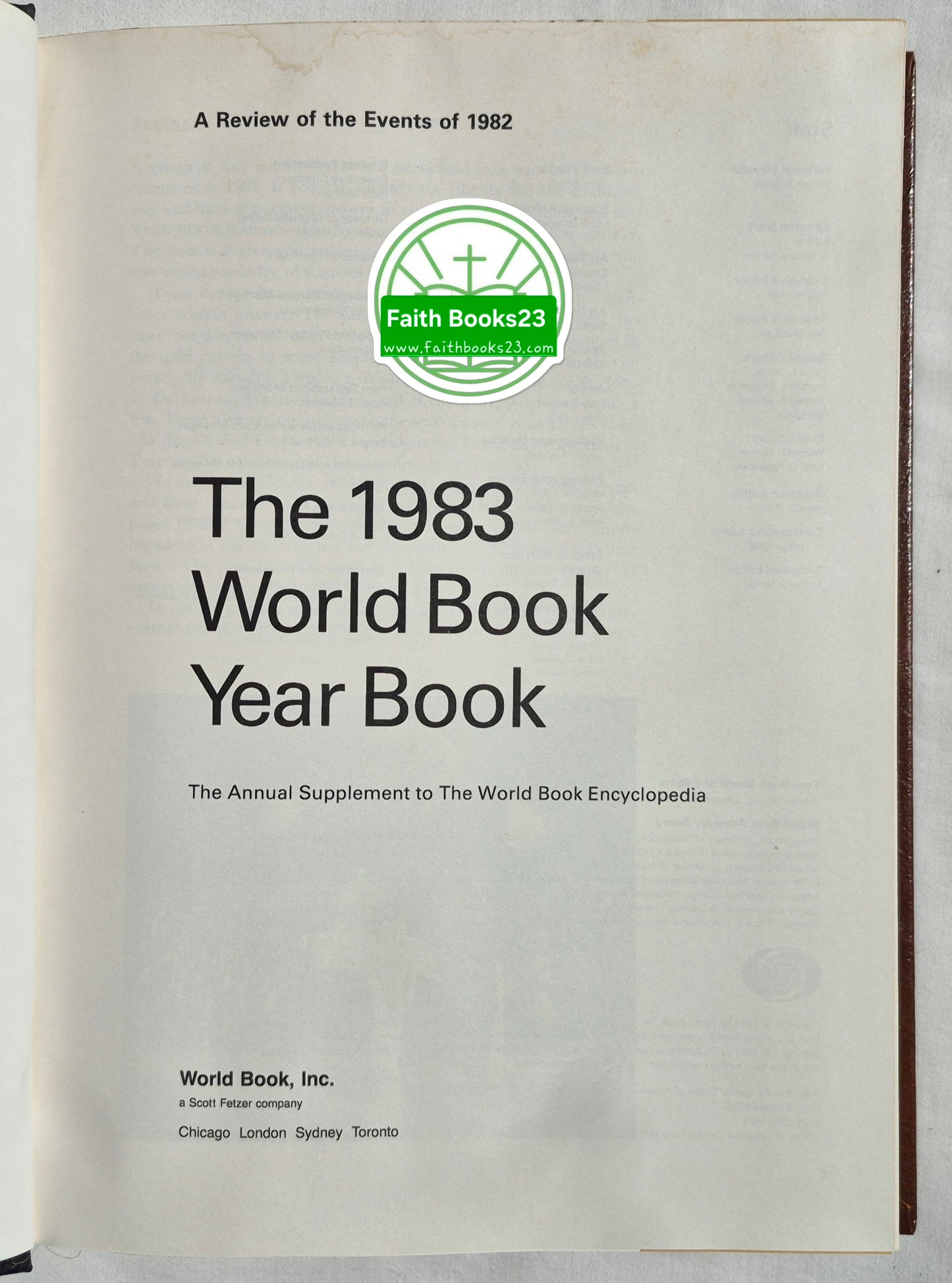Das World Book Jahrbuch 1983 (Sehr gut, 1978, gebunden, 608 Seiten, World Book-Childcraft)
