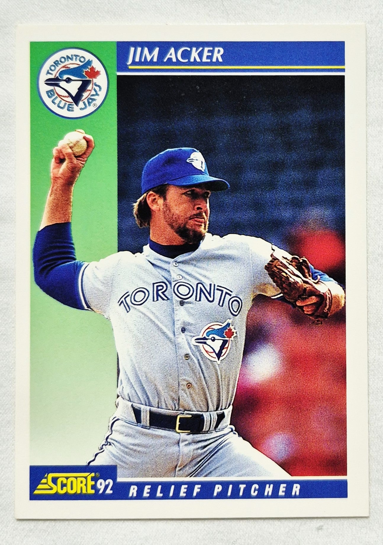 1992 Score #63 Jim Acker Toronto Blue Jays Baseballkarte (Sehr gut)