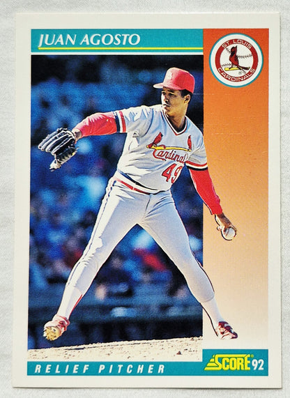 1992 Score #329 Juan Agosto St. Louis Cardinals Relief Pitcher Baseballkarte (Sehr gut)