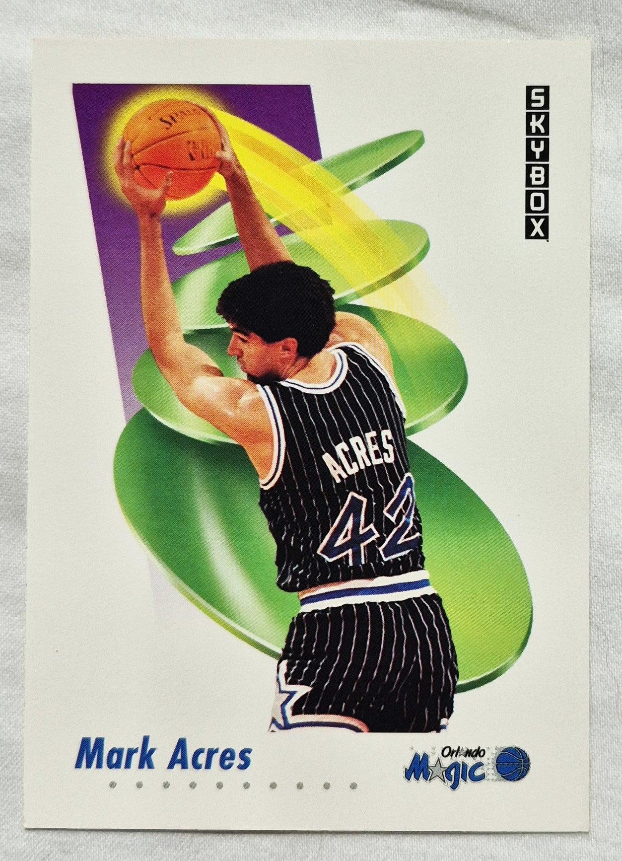 1991-92 Skybox Mark Acres Orlando Magic #199 Basketballkarte (Sehr gut)