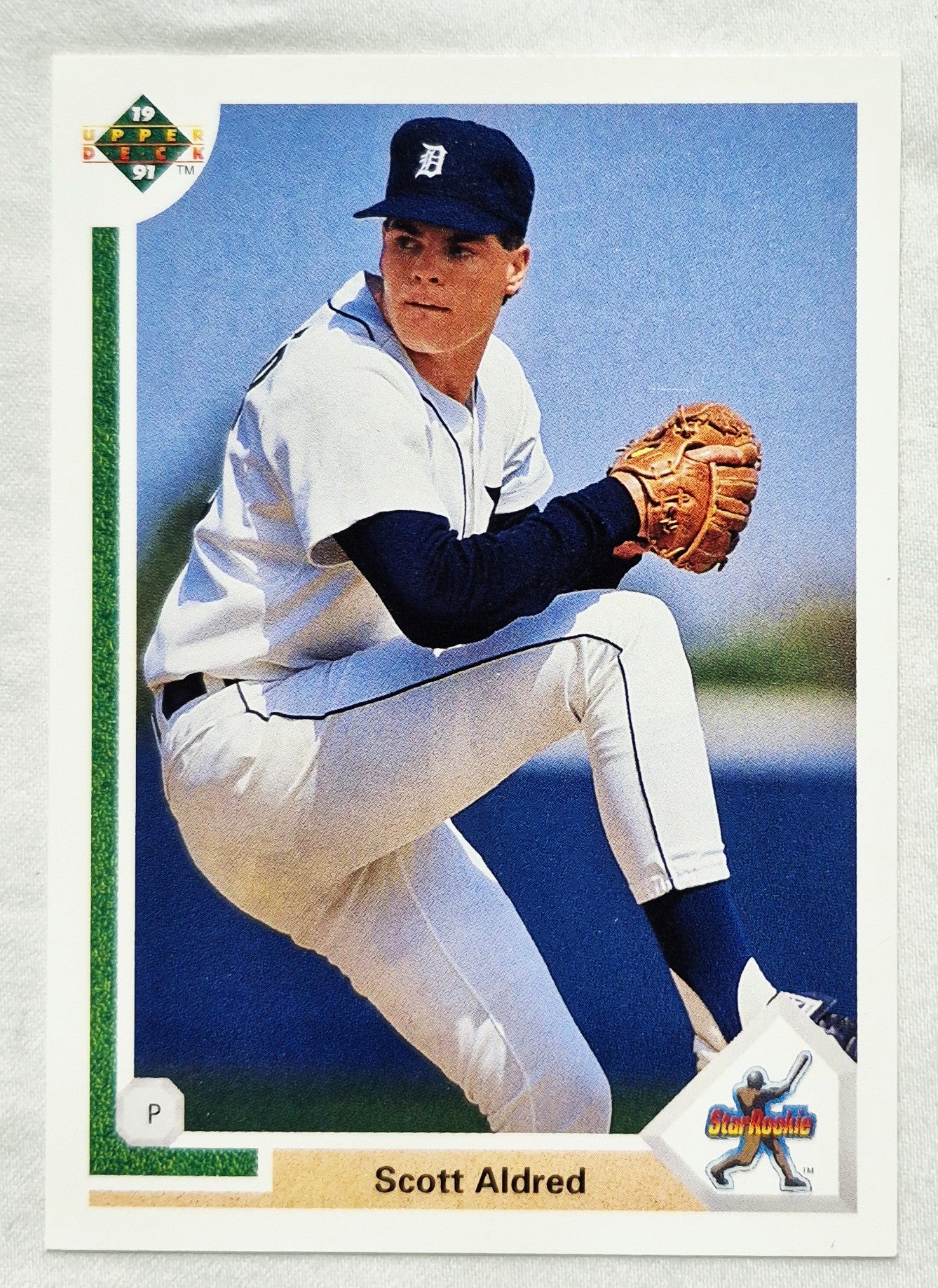 1991 Upper Deck Scott Aldred Detroit Tigers Pitcher #7 Baseballkarte (Sehr gut)