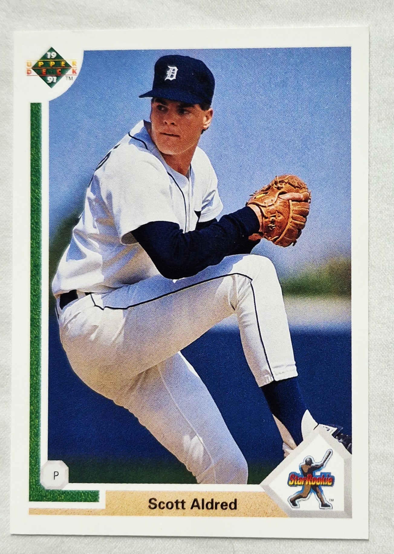 1991 Upper Deck Scott Aldred Detroit Tigers Pitcher #7 Baseballkarte (Sehr gut)