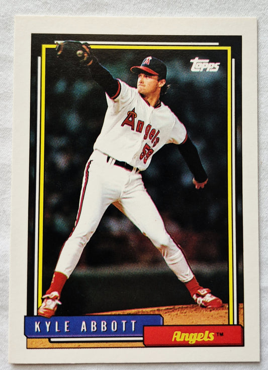 Abbott Kyle California Angels Pitcher 1992 Topps #763 Baseball Card (Excellent)
