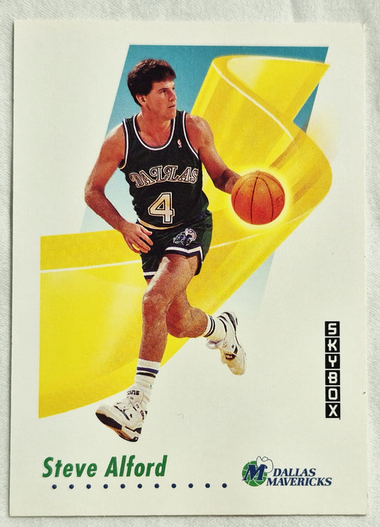 Alford Steve Dallas Mavericks 1991-92 Skybox #56 Basketball Card (Excellent)