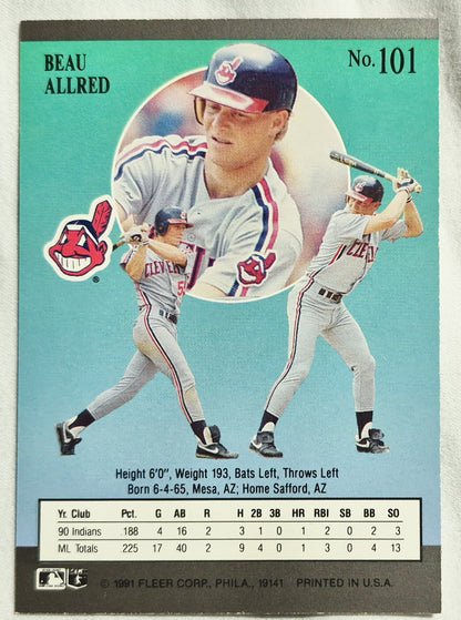 Allred Beau Cleveland Indians Outfield 1991 Fleer Ultra #101 (Exzellent)