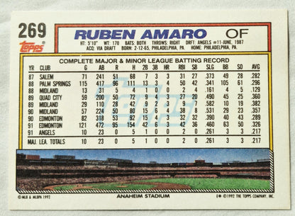 Amaro Ruben California Angels 1992 Topps #269 (Exzellent)