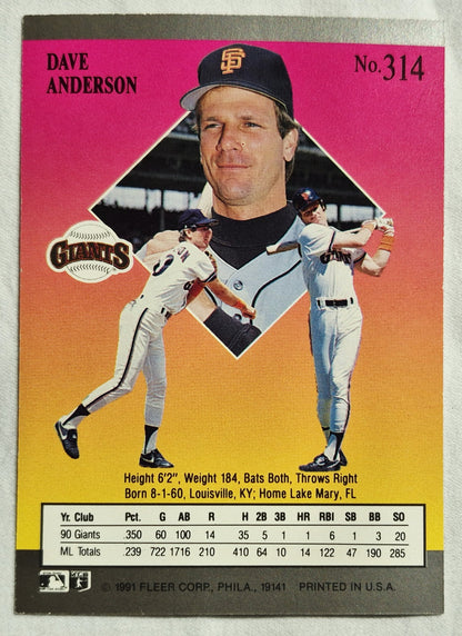 Anderson Dave San Francisco Giants 1991 Fleer Ultra #314 (Exzellent)