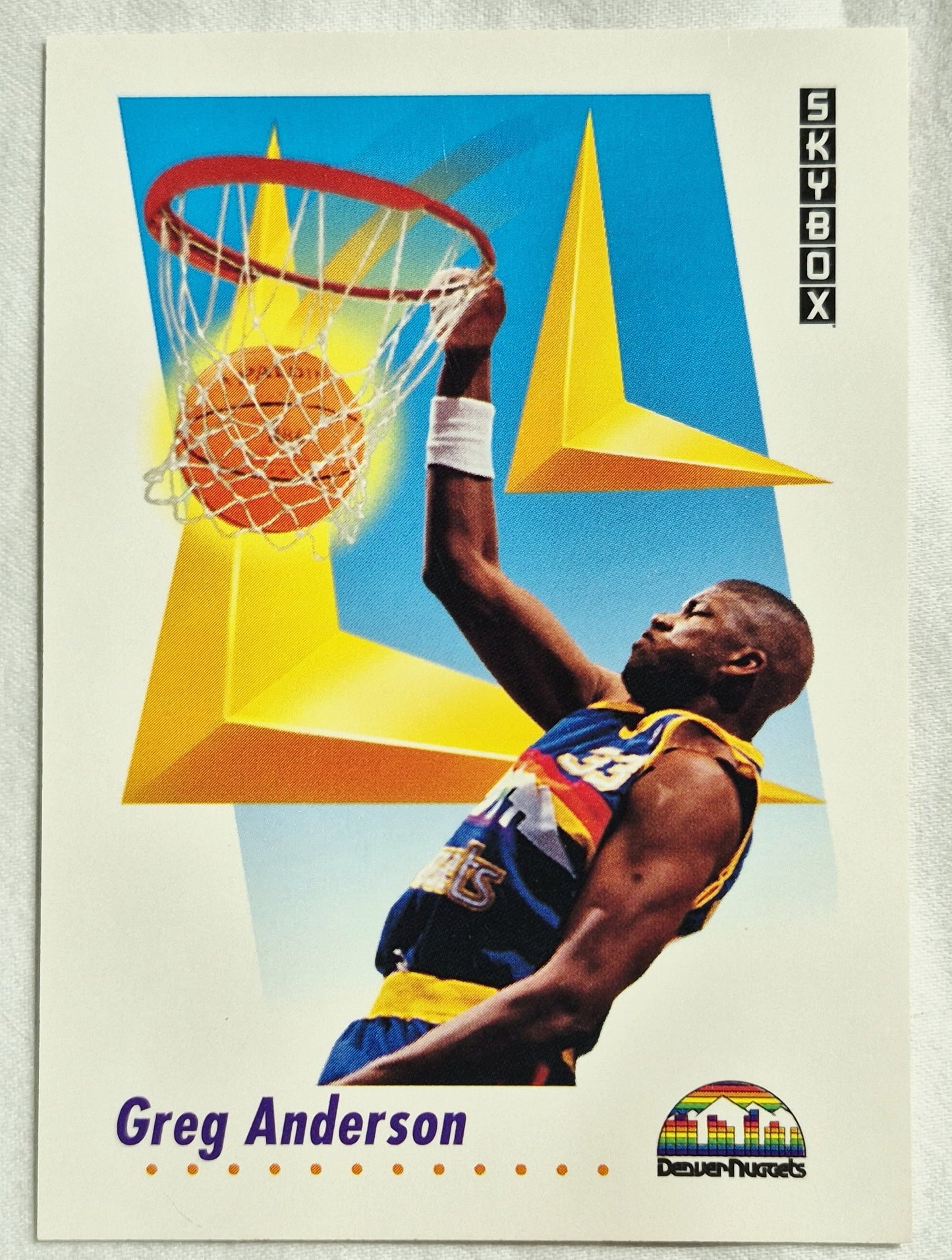Anderson Greg Denver Nuggets 1991-92 Skybox #68 Basketballkarte (Exzellent)