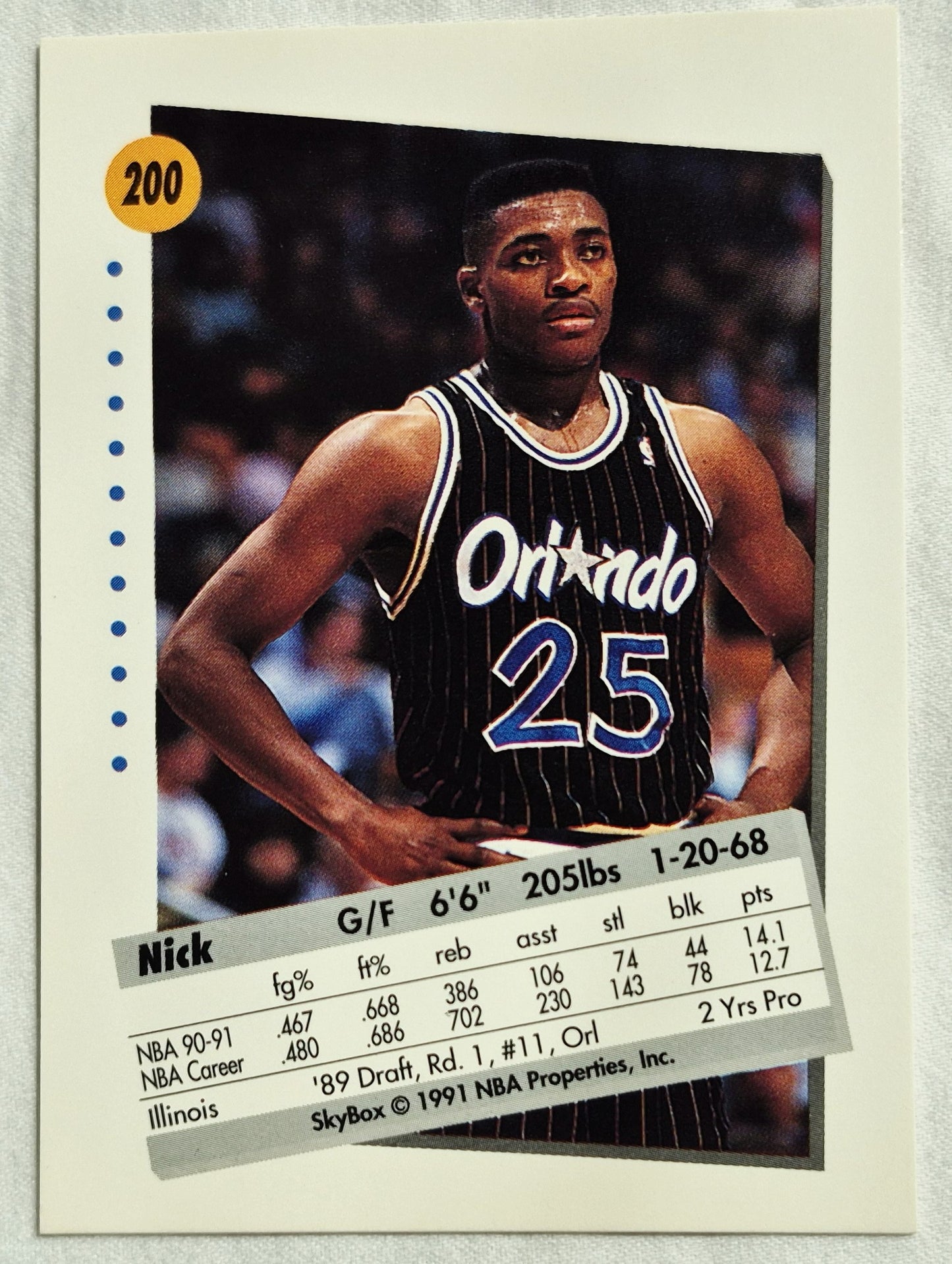 Anderson Nick Orlando Magic 1991-92 Skybox #200 Basketball-Karte (Exzellent)