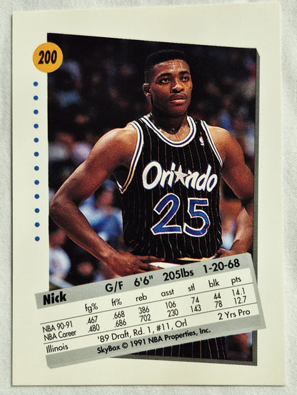 Anderson Nick Orlando Magic 1991-92 Skybox #200 Basketball-Karte (Exzellent)