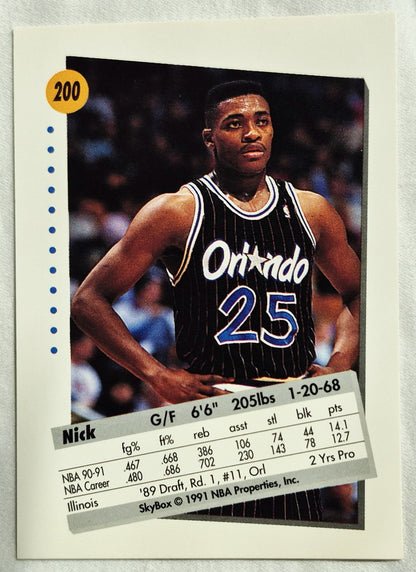 Anderson Nick Orlando Magic 1991-92 Skybox #200 Basketball-Karte (Exzellent)