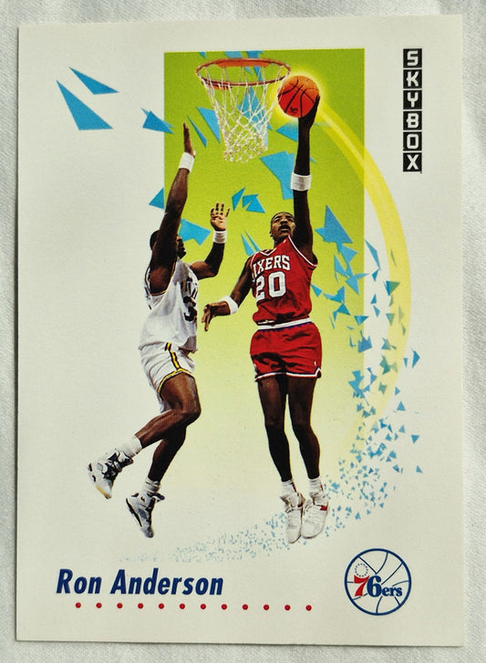 Anderson Ron Philadelphia 76ers 1991-92 Skybox #210 Basketball Card (Excellent)