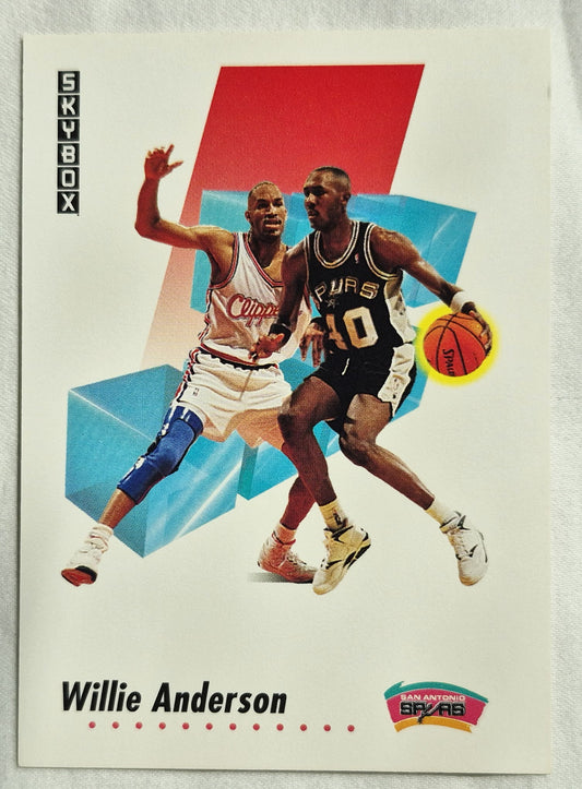 Anderson Willie San Antonio Spurs 1991-92 Skybox #254 Basketball Card (Excellent)