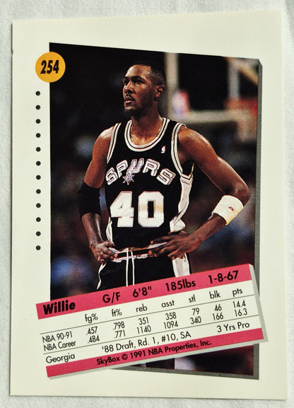 Anderson Willie San Antonio Spurs 1991-92 Skybox #254 Basketballkarte (Exzellent)