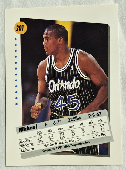 Ansley Michael Orlando Magic 1991-92 Skybox #201 Basketball-Karte (Exzellent)