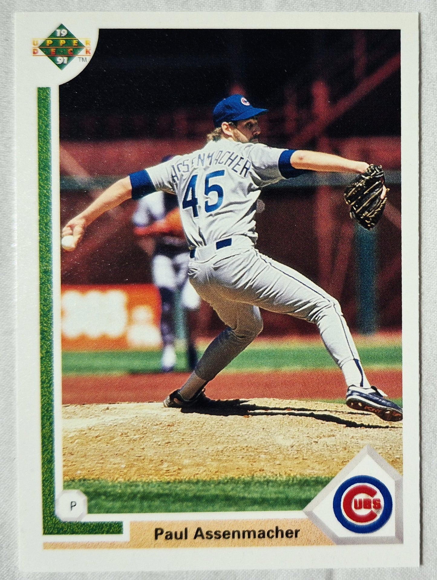 Paul Assenmacher Chicago Cubs Pitcher 1991 Upper Deck #491 Baseballkarte (Exzellent)