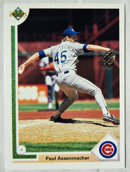 Paul Assenmacher Chicago Cubs Pitcher 1991 Upper Deck #491 Baseballkarte (Exzellent)