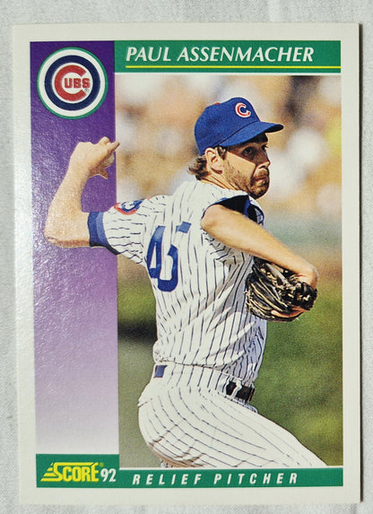 Paul Assenmacher Chicago Cubs Pitcher 1992 Score #360 Baseballkarte (Ausgezeichnet)