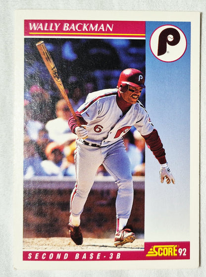 Wally Backman Pittsburgh Pirates 1992 Score #177 Baseballkarte (ausgezeichnet)