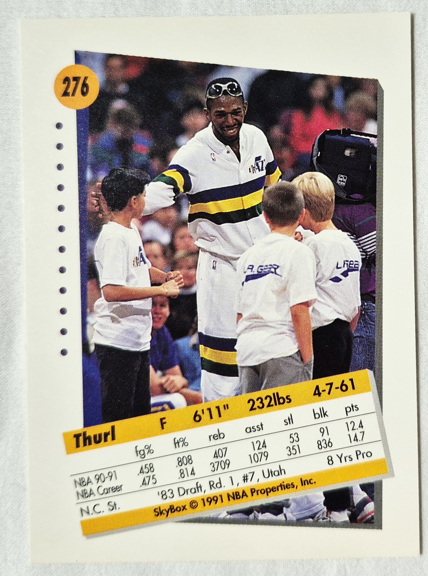 Thurl Bailey Utah Jazz 1991-92 Skybox #276 Basketballkarte (Exzellent)