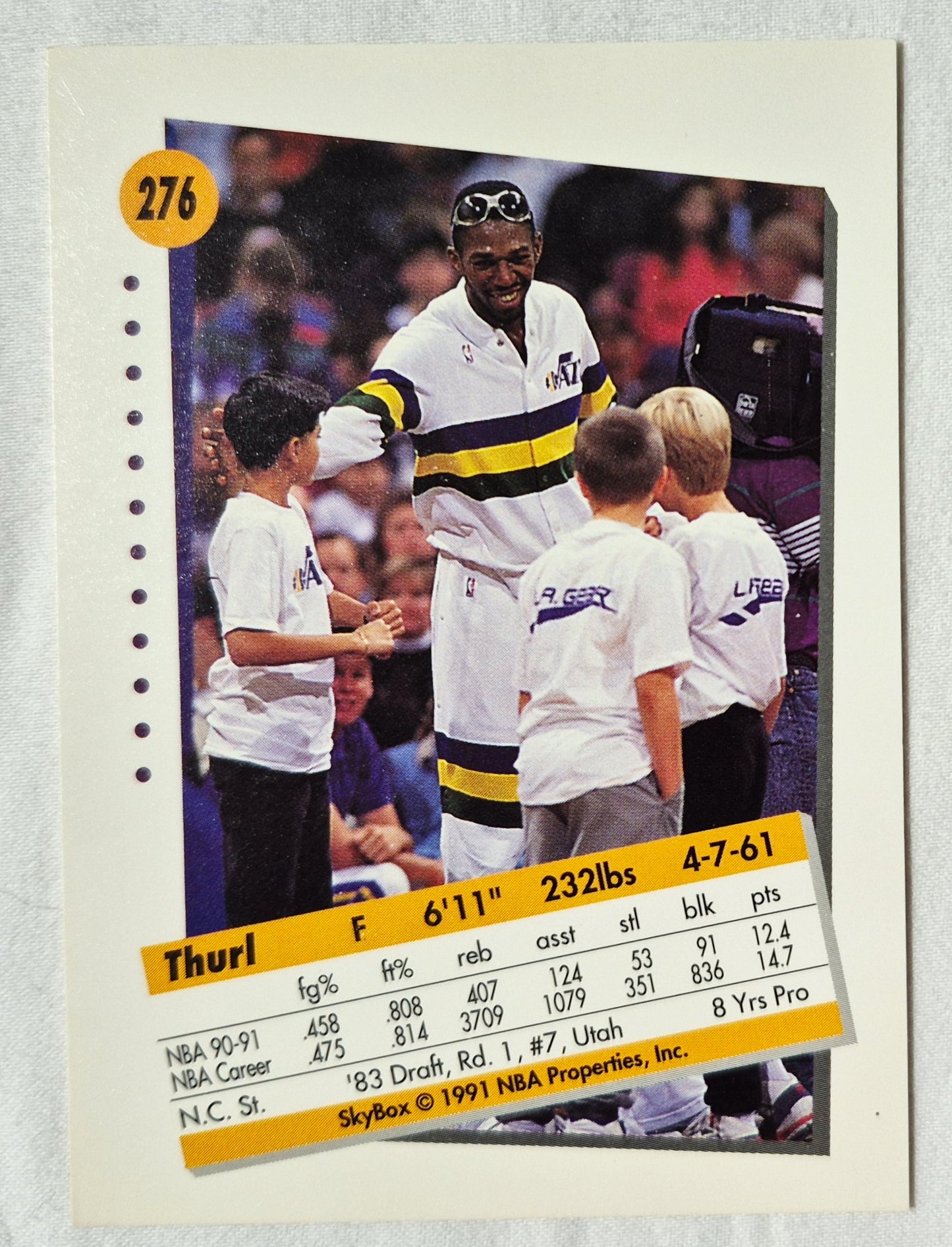 Thurl Bailey Utah Jazz 1991-92 Skybox #276 Basketballkarte (Exzellent)