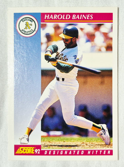 Harold Baines Oakland Athletics Designated Hitter 1992 Score #137 Baseballkarte (Exzellent)