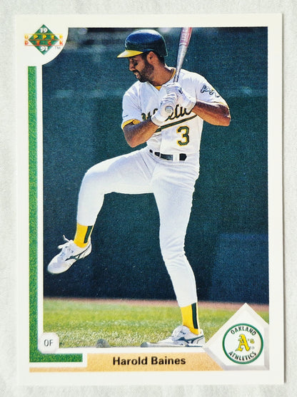 Harold Baines Oakland Athletics Outfield 1991 Upper Deck #562 Baseballkarte (Exzellent)