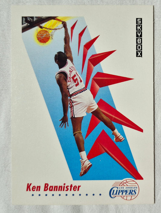 Ken Bannister Los Angeles Clippers 1991-92 Skybox #122 Basketball Card (Excellent)