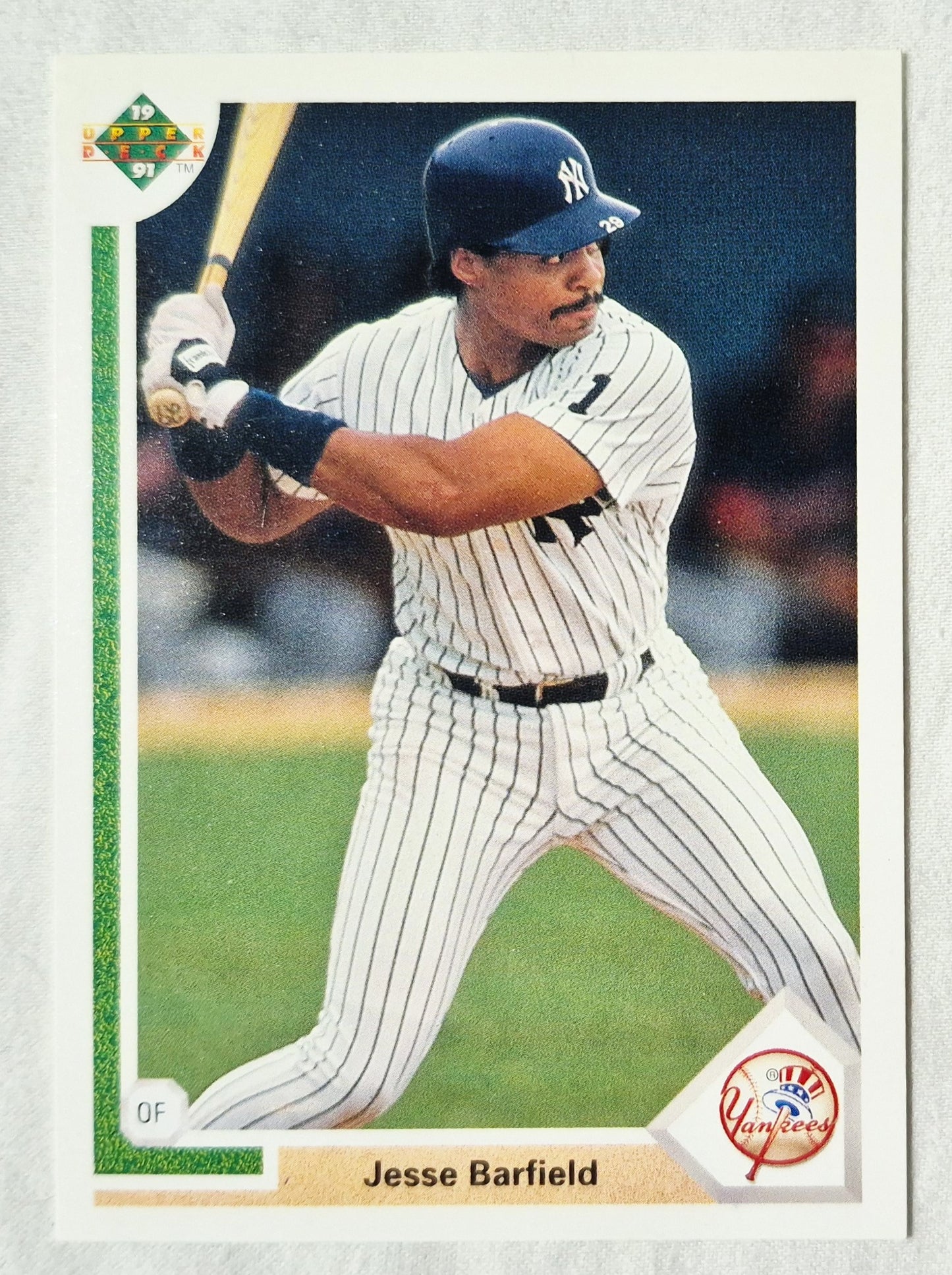 Jesse Barfield New York Yankees Outfield 1991 Upper Deck #485 Baseballkarte (Exzellent)