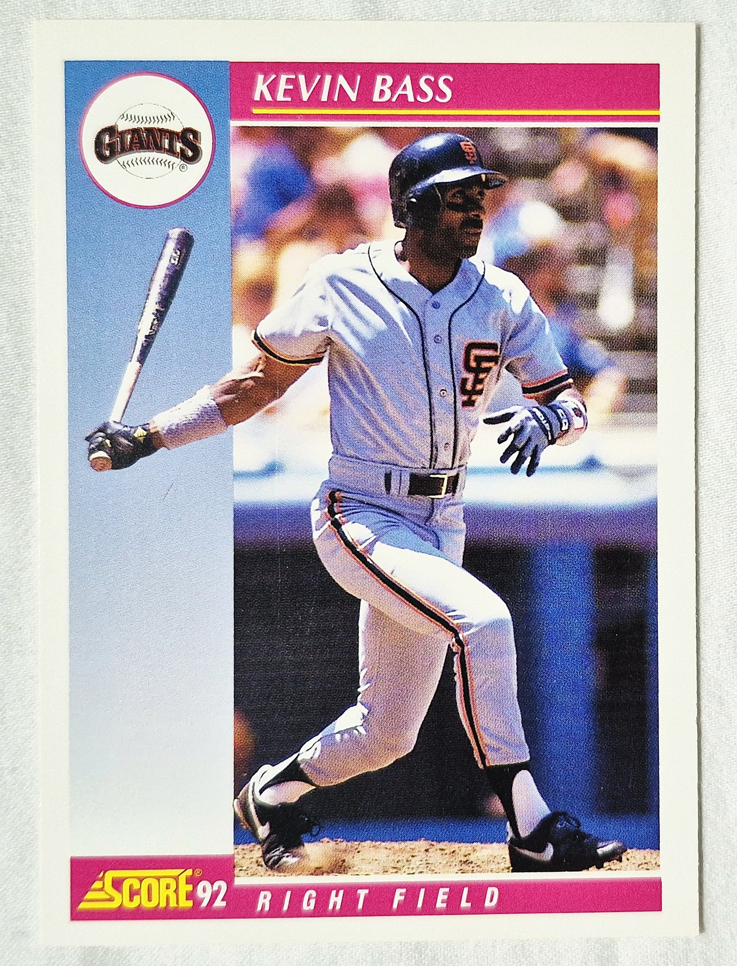 Kevin Bass San Francisco Giants Outfield 1992 Score #139 Baseballkarte (Ausgezeichnet)