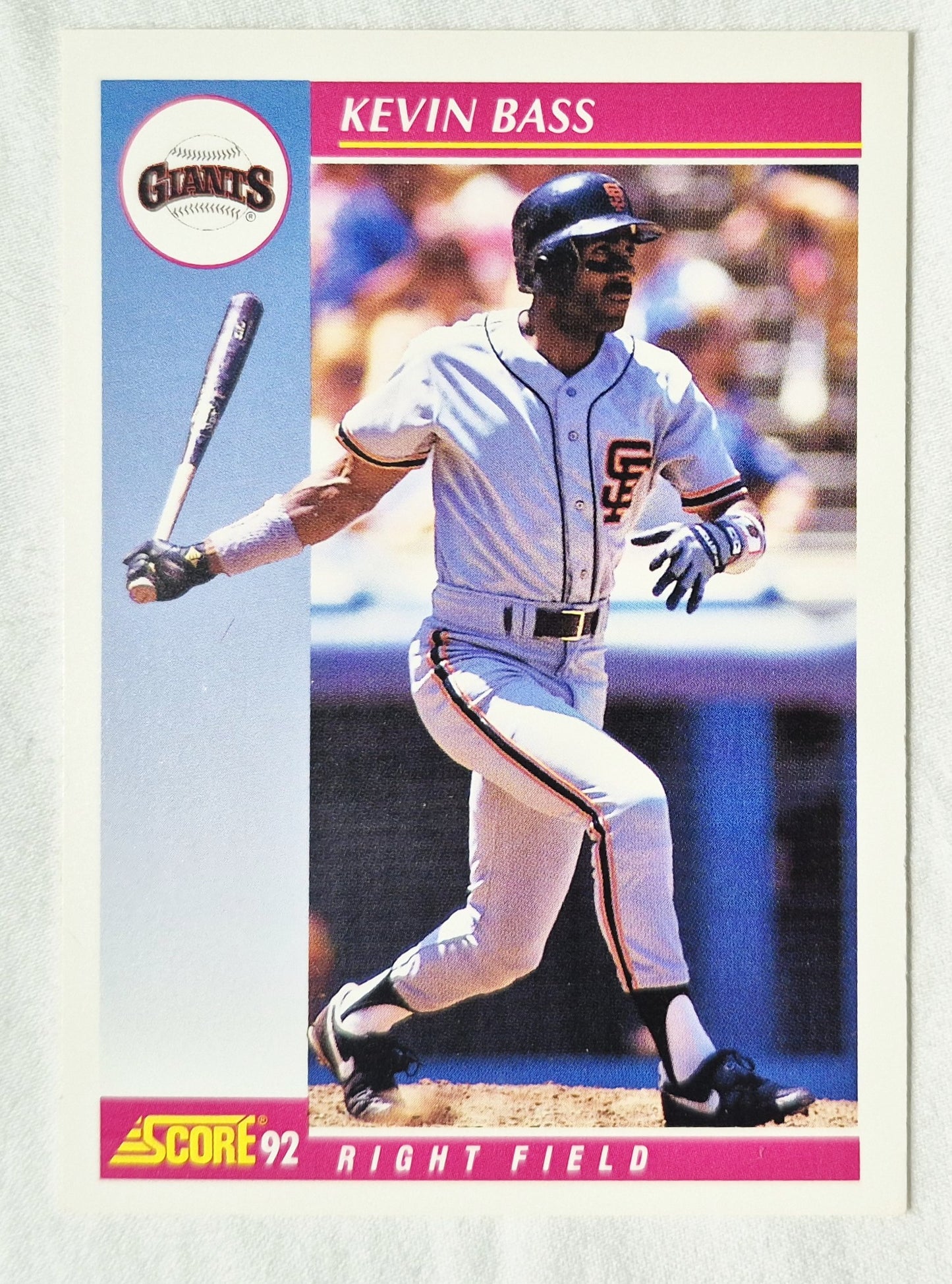 Kevin Bass San Francisco Giants Outfield 1992 Score #139 Baseballkarte (Ausgezeichnet)
