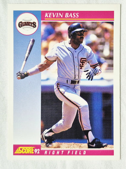 Kevin Bass San Francisco Giants Outfield 1992 Score #139 Baseballkarte (Ausgezeichnet)