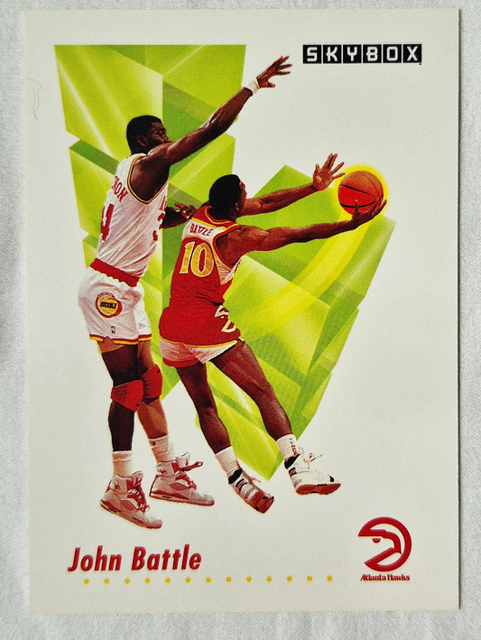 John Battle Atlanta Hawks 1991-92 Skybox #1 Basketball Card (Excellent)