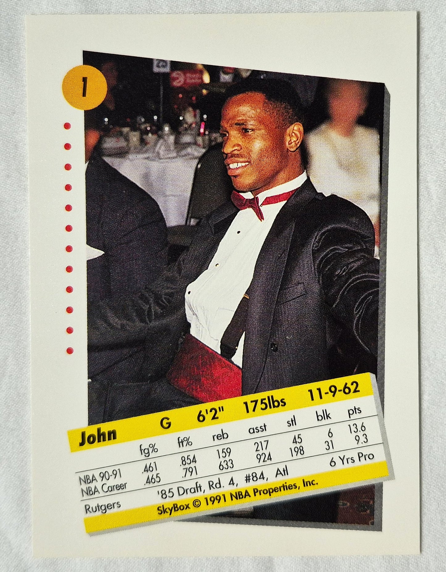 John Battle Atlanta Hawks 1991-92 Skybox #1 Basketballkarte (Exzellent)