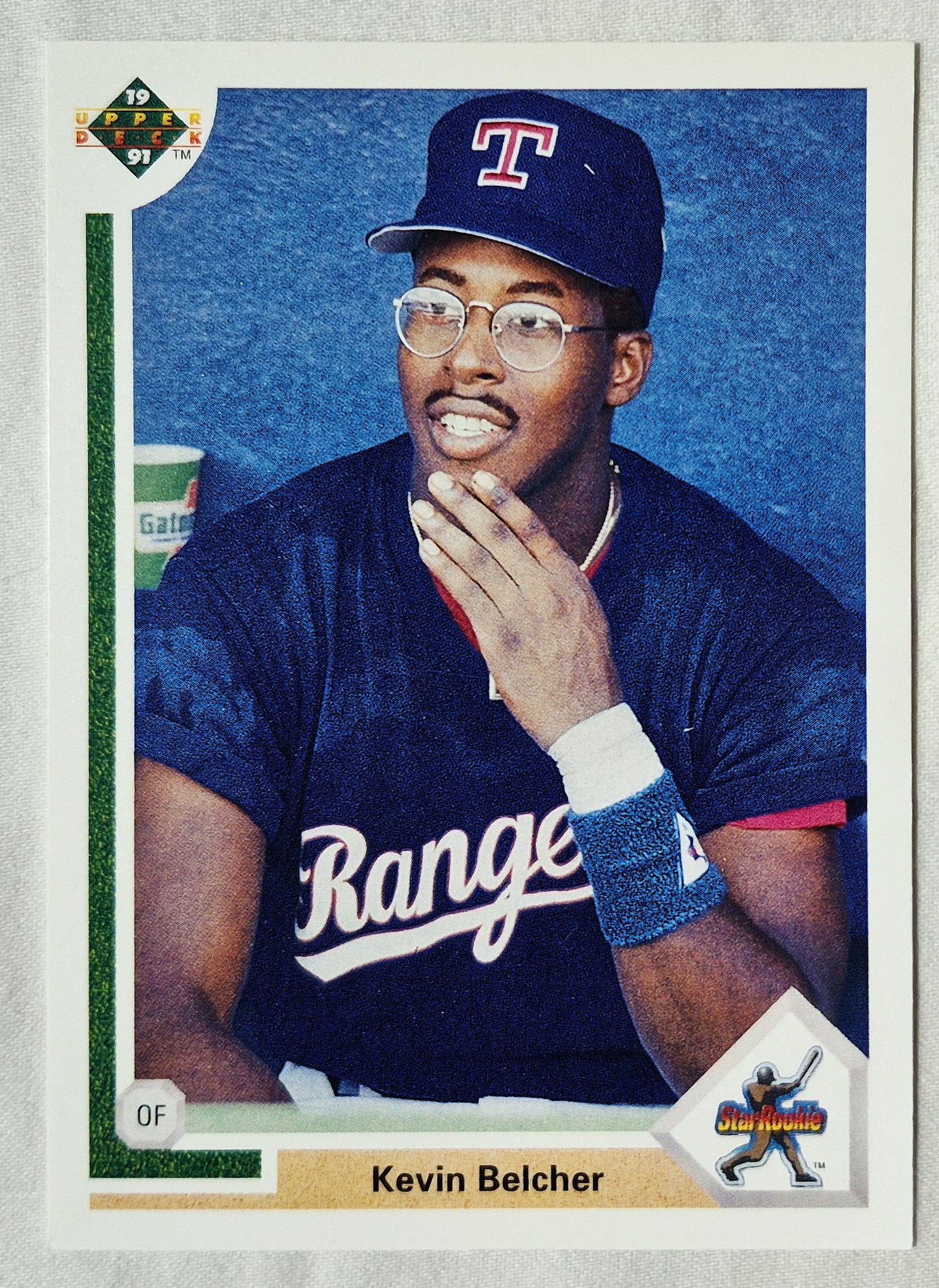 Kevin Belcher Texas Rangers Outfield 1991 Upper Deck #26 Baseballkarte (Exzellent)