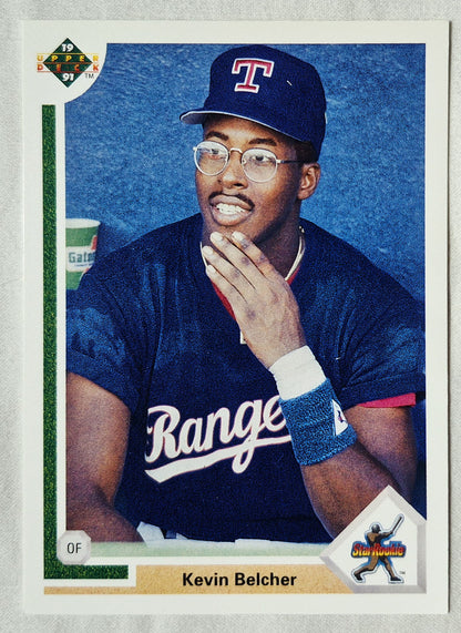 Kevin Belcher Texas Rangers Outfield 1991 Upper Deck #26 Baseballkarte (Exzellent)