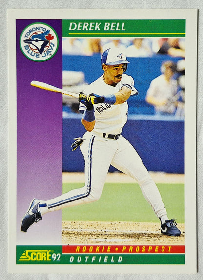 Derek Bell Toronto Blue Jays Outfield 1992 Score #402 Baseballkarte (Exzellent)