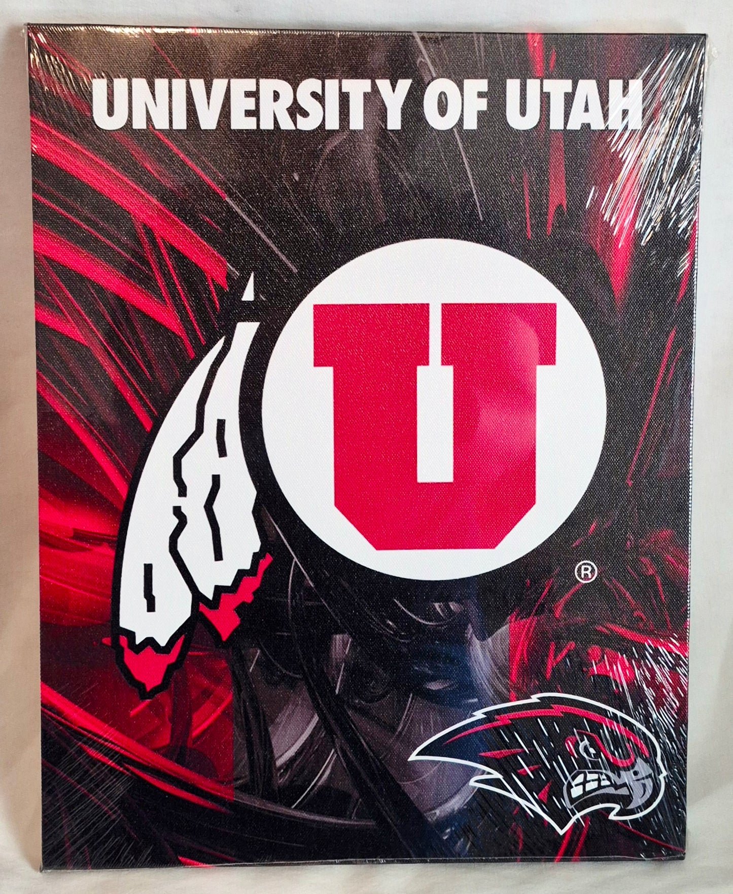 University of Utah Swoop 11x14 Leinwandbild Wandbehang Sportdeko NEU