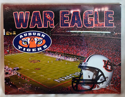 Auburn University Tigers "War Eagle" 11x14 Leinwand-Wandbehang Sport Deko NEU