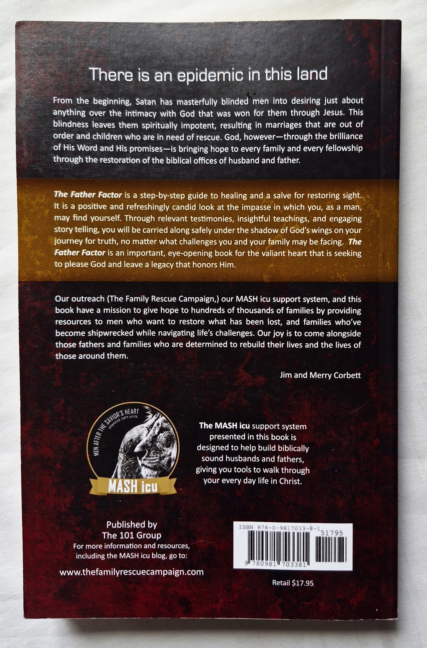 The Father Factor: Die Ämter von Ehemann und Vater zurückerobern von Jim und Merry Corbett (Sehr gut, 2019, Pbk, 358 Seiten, The 101 Group)
