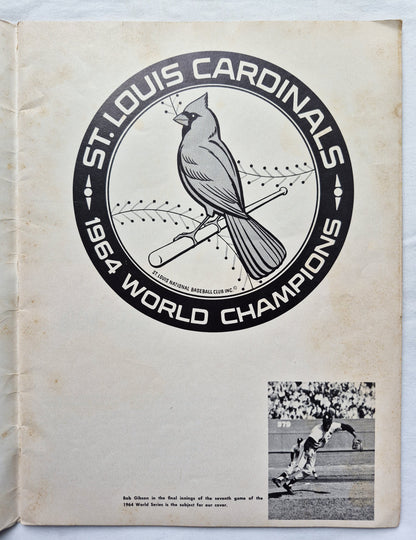 1965 St. Louis Cardinals Baseball World Champions 1965 Yearbook Gibson Brock (Good, Pbk)