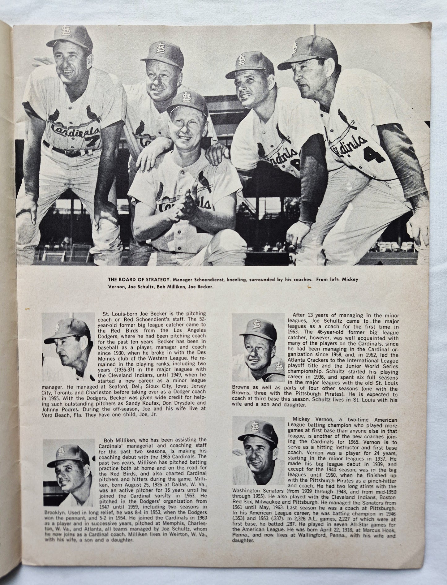 1965 St. Louis Cardinals Baseball World Champions 1965 Yearbook Gibson Brock (Good, Pbk)