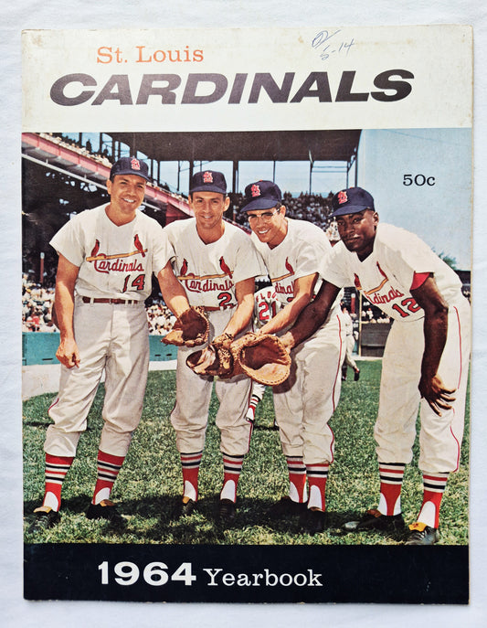 1964 St. Louis Cardinals Baseball Yearbook Gibson McCarver Flood Javier (Good Pbk)